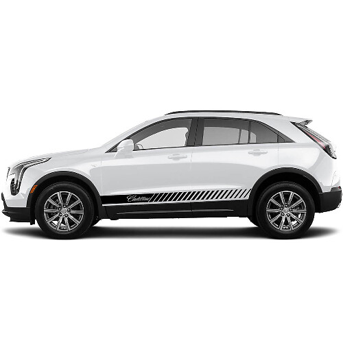 2 New Decal Rocker Panel Sticker Horizontal Lines Stripe for Cadillac XT4 - now
