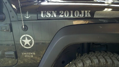 USN USS Curts FFG-38 Military Side Vinyl Decal Kit for Jeep Wrangler_1