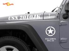 Jeep Wrangler Admiral Maurice Curts US Navy USA says USN SSf-38 USS CURTS Decal Sticker 2