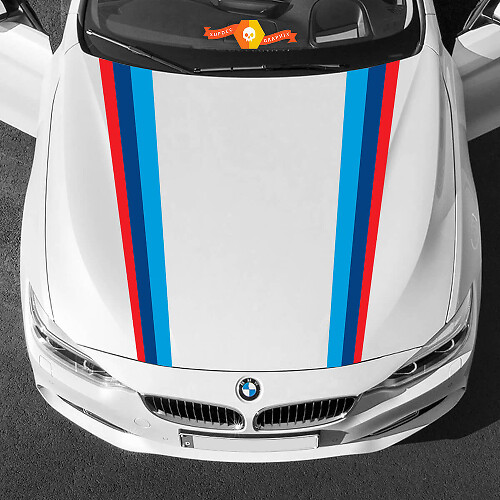 Both Hood stripes M colours for BMW any generations and models
