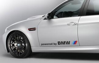 Pair BMW powered by BMW decal sticker
