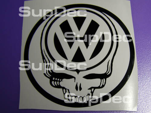 Volkswagen skull Sticker Decal

