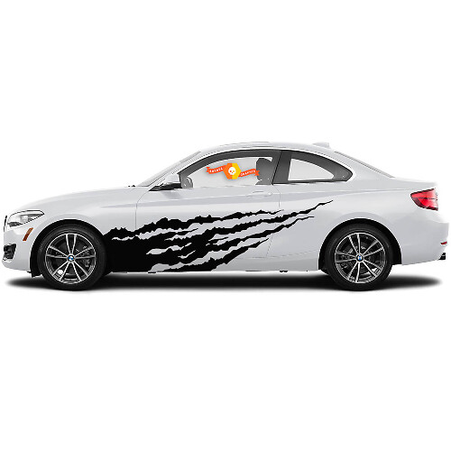 Pair Vinyl Decals Graphic Stickers side for BMW 1 Series 2015 jellyfish
