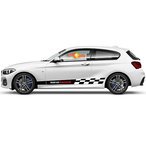 Pair Vinyl Decals Graphic Stickers side for BMW 1 Series 2015 bmw racing line finish
