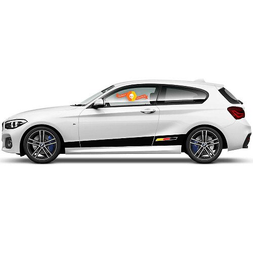 Pair Vinyl Decals Graphic Stickers side  bmw 1 series 2015 Rocker panel palette on the strip
