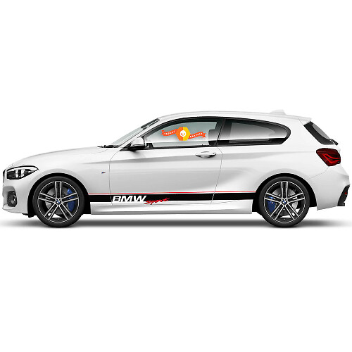 Pair Vinyl Decals Graphic Stickers side  bmw 1 series 2015 Rocker panel SPORT
