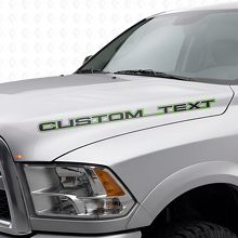 Custom Outline Lettering Hood Vinyl Decal Set for Dodge Ram Power Wagon_3