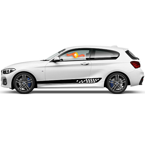2 x Vinyl Decals Graphic Stickers side bmw 1 series 2015 rocker panel racing track
