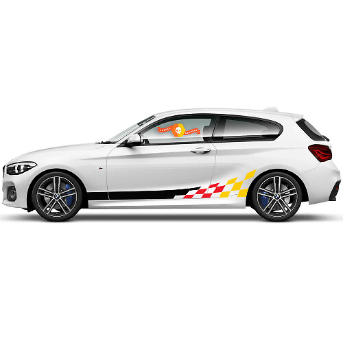 2x Vinyl Decals Graphic Stickers side bmw 1 series 2015 rocker panel track Germany
