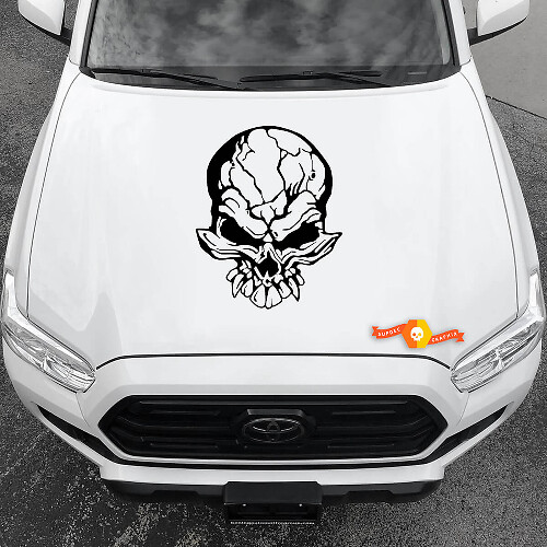 Vinyl Decals Graphic Stickers Car  hood Big Skull with drawing  2022
