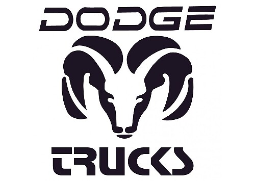 TRUCKS Dodge Logo Vinyl Decal for Dodge Ram