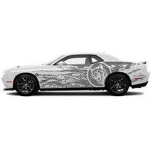 Splash Grunge Side Kit Vinyl Sticker Decal Graphic for Dodge Challenger Charger_2