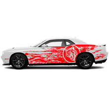 Splash Grunge Side Kit Vinyl Sticker Decal Graphic for Dodge Challenger Charger_3