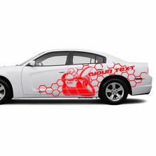 Custom Text Scat Pack Style Side Vinyl Decal Sticker for Dodge Challenger_2