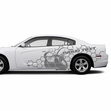Custom Text Scat Pack Style Side Vinyl Decal Sticker for Dodge Challenger_3