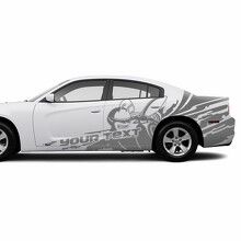 Mud Splash & Custom Text Side Vinyl Decal Sticker for Dodge Challenger_3