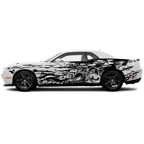 Super Bee Grunge Style Side Vinyl Decal Sticker for Dodge Charger