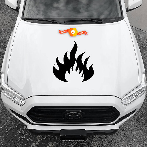 Flame Bonnet Vinyl Decals Graphic Stickers 3