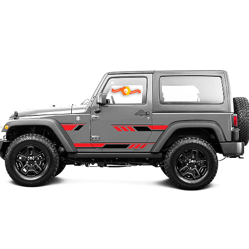 2 Colours New JEEP Decal Sticker Stripes side door graphics Wrangler Door
