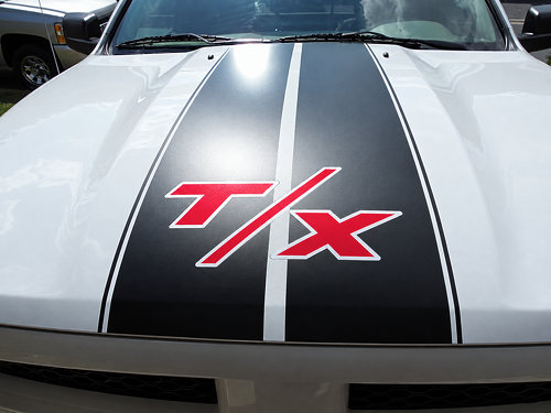 Custom T/X Twin Racing Stripes Hood Vinyl Decal Sticker for Dodge Challenger