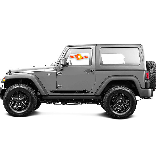 2 New JEEP Decal Sticker Rocker Panel Modern Mountains ADVENTURE side door graphics Wrangler Door
