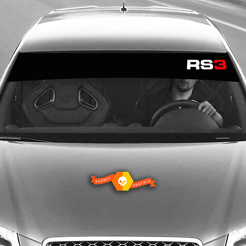 Vinyl Decals Graphic Stickers windshield RS3 Audi sunstrip Racing 2022
