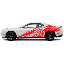 Wildcat Distressed Style Side Vinyl Decal Sticker for Dodge Challenger_2