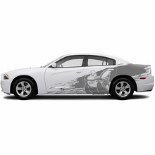 Super Bee Mud Splash Style Side Vinyl Decal Sticker for Dodge Challenger_2