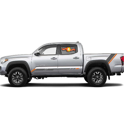Techno Style Side Stripes Vinyl Decal Kit for Toyota Tacoma