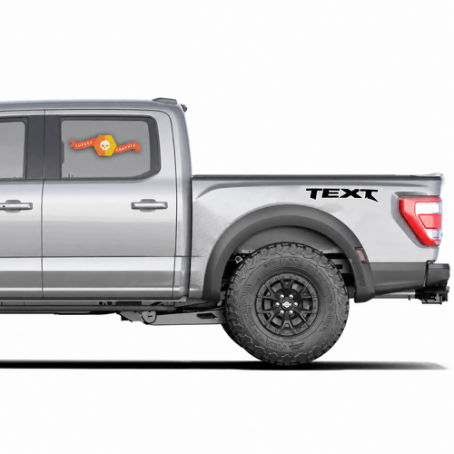 Custom Text Side Bed Decal Sticker Vinyl Graphics for Musclecar truck power truck 2022