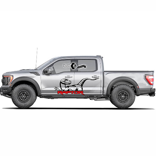 Two Colours Ford F-150 Raptor Logo 2022 Side Doors Splash Graphics side decal Stickers
