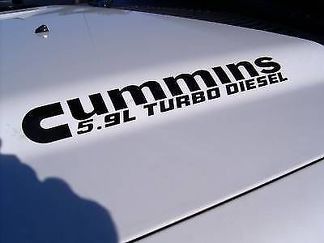 2 5.9 Cummins Turbo Diesel Hood decals sticker Dodge Ram