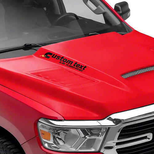 5.9L Cummins Turbo Diesel Bonnet Decal Stickers for Dodge Ram