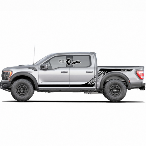 Custom Text Claw Scratch Side Bed And Rocker Panel Graphics Decal Sticker Set Of 2 for Musclecar truck power truck 2020-2022