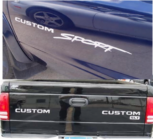 Kit de letras deportivas personalizadas Vinilo adhesivo para la puerta trasera lateral para Dodge Dakota