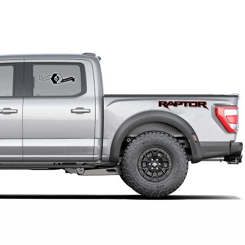Raptor Rear Side Vinyl Decal Pair for Musclecar Truck 2020-2022