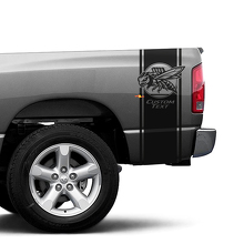 Custom Text Rumble Bee Logo Truck Decal Stickers for Dodge RAM 2