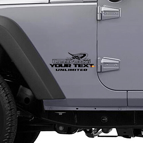 Underground Style Side Vinyl Decal for Jeep Wrangler Unlimited