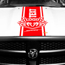 Custom Hemi Style Stripe Hood Vinyl Decal Sticker for Dodge Ram 1500_3