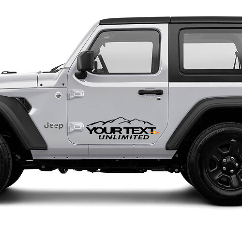 Custom Mountain Side Vinyl Decal Kit for Jeep Wrangler Unlimited