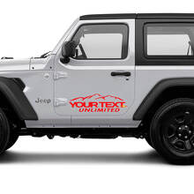 Custom Mountain Side Vinyl Decal Kit for Jeep Wrangler Unlimited_2