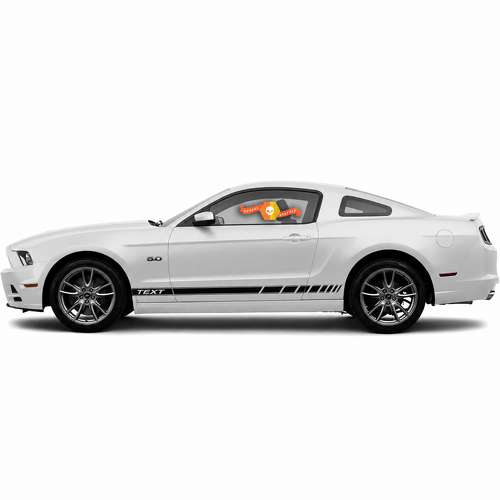 Custom Text Side Rocker Graphics Vinyl Stripes Decals Stickers Set Of 2 for Musclecar Musclecarmodel