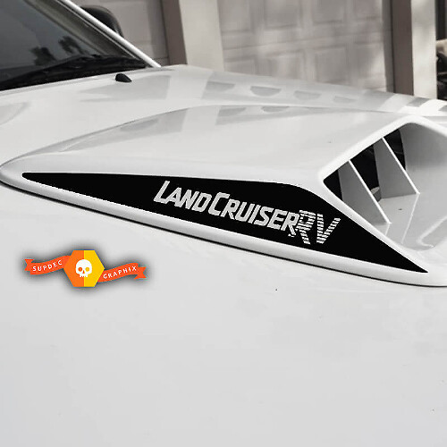 Land Cruiser RV Hood Scoop Vinyl Decals Set for Toyota Land Cruiser