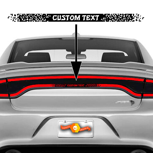 Custom Text Taillight Accent Vinyl Sticker Decal for Dodge Charger