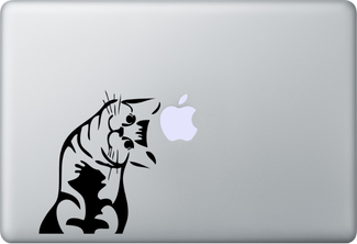 Meow Cat Decal Sticker for MacBook Laptop
