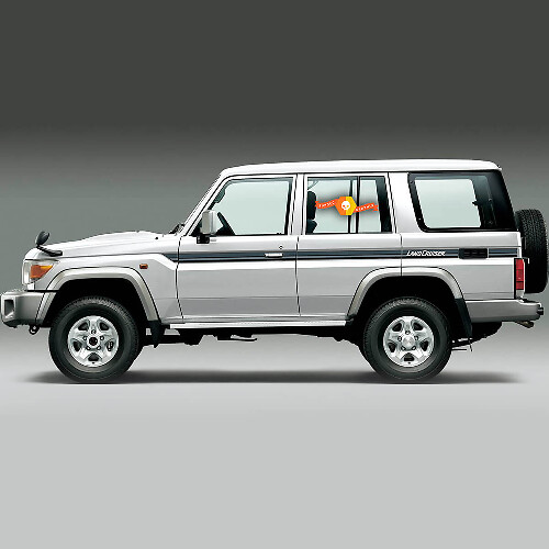 Retro Side Stripes Vinyl Decal Kit for Toyota Land Cruiser 70 Series