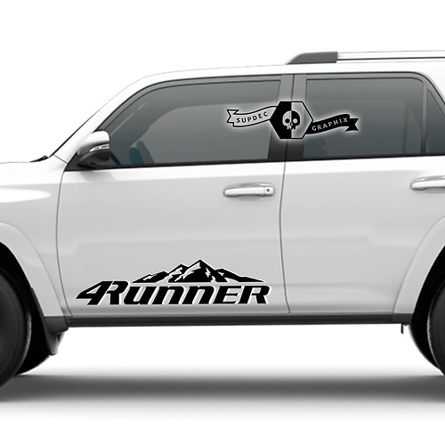 Pair 4Runner 2023 Side Vinyl Mountains Decals Stickers for Toyota 4Runner Two Colors

