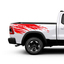 TEXT Rear Bed Mud Streak Pair Bedside Vinyl Decal Sticker for Dodge Ram 1500_2