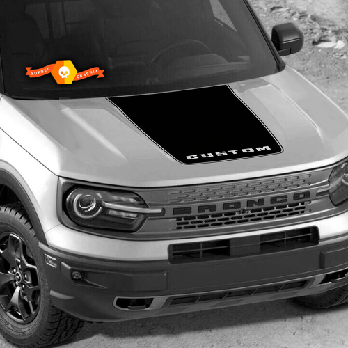 Custom Lettering Solid Hood Panel Vinyl Decal Kit for Musclecar horse 2021-2022