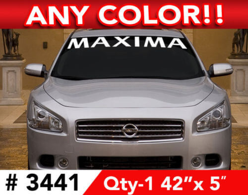 Maxima Windshield Banner Vinyl Decal for Nissan Maxima